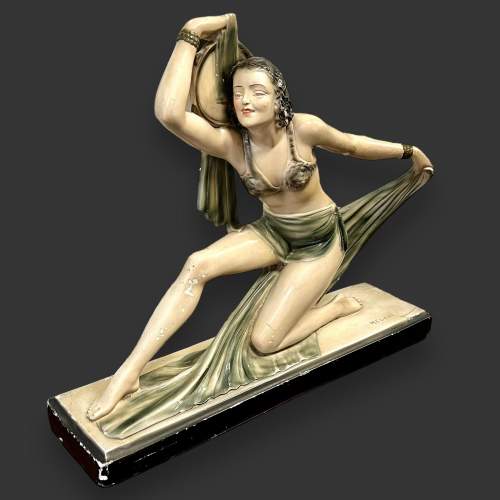 Art Deco Sculpture of a Dancer by Salvatore Melani image-1