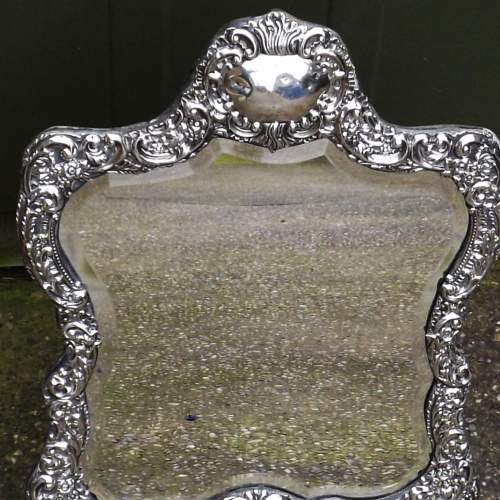 Large Edward VII Silver Chester 1901 Strut Mirror by Deakin Bros image-4