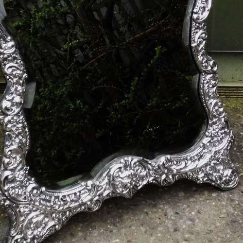 Large Edward VII Silver Chester 1901 Strut Mirror by Deakin Bros image-5