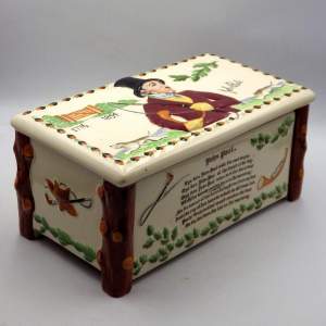 Crown Devon 1930s Fieldings Pottery Musical Box - John Peel