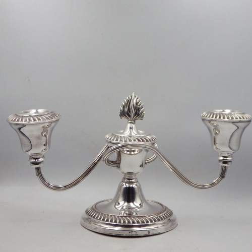 Fine Quality Pair of Silver Plated on Copper Candelabras image-3