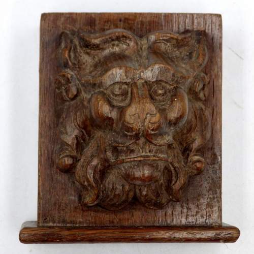 Antique 19th Century Carved Oak Lion Applique image-6