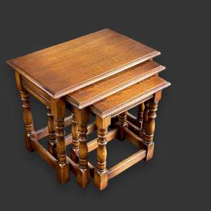 Oak Nest of Tables by Bevan and Funnel