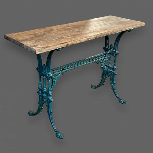Victorian Green Painted Cast Iron Garden Table image-2