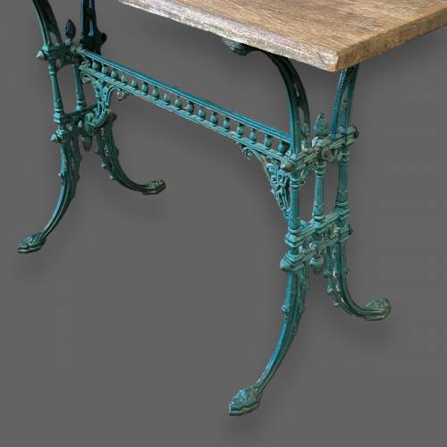 Victorian Green Painted Cast Iron Garden Table image-3