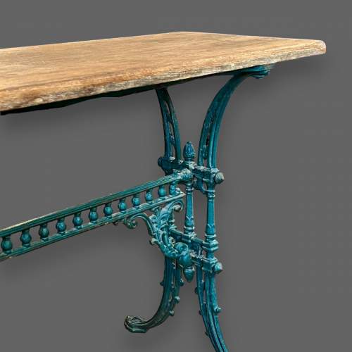 Victorian Green Painted Cast Iron Garden Table image-5