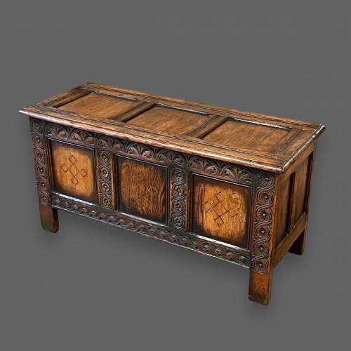 Early 20th Century Titchmarsh and Goodwin English Oak Coffer image-1