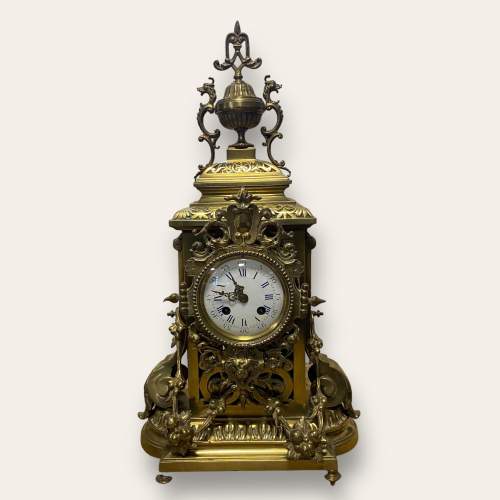 Early 19th Century French Brass Mantle Clock image-1