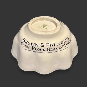 20th Century Brown and Polsons Corn Flour Blancmange Recipe Mould