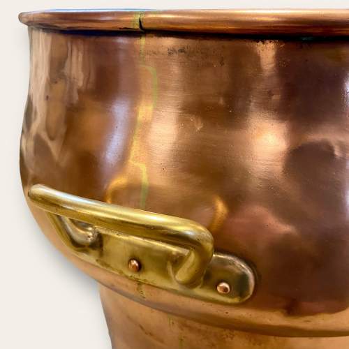 Late 19th Century French Antique Copper Stock Pot image-5