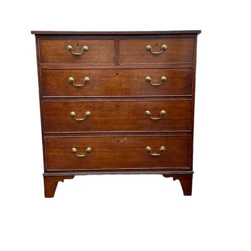 A Quality George 111 Oak Chest Of Drawers image-1