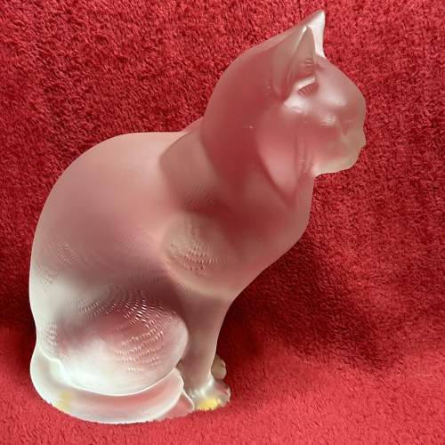Lalique Chat Assis Seated Cat Sculpture image-2