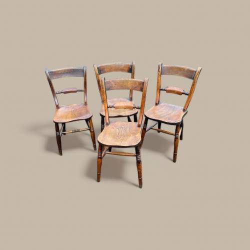 Four 19th Century Oxford Bar Back Chairs image-5