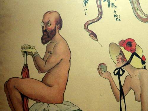 Adam & Eve Original 1920s Humorous Framed Print image-5