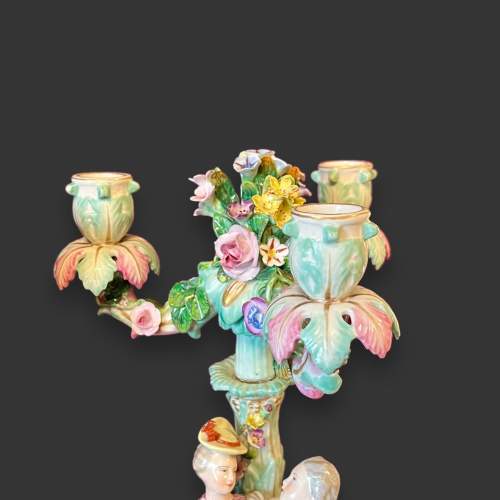 Pair of Late 19th Century Dresden Porcelain Candelabra image-4