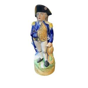 19th Century Staffordshire Jug  As Admiral Nelson