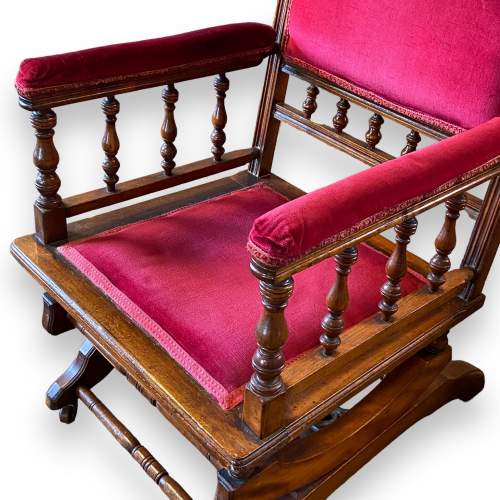 Late 19th Century American Walnut Rocking Chair image-5