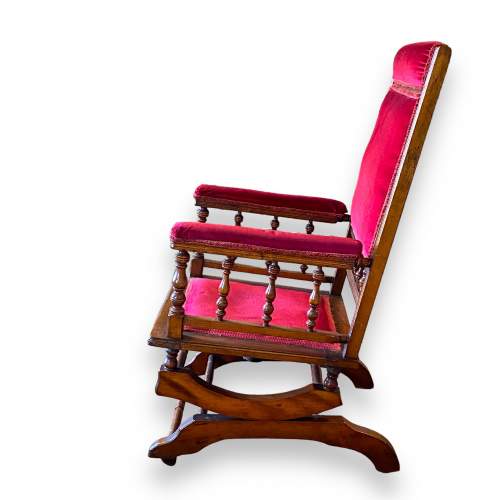Late 19th Century American Walnut Rocking Chair image-3