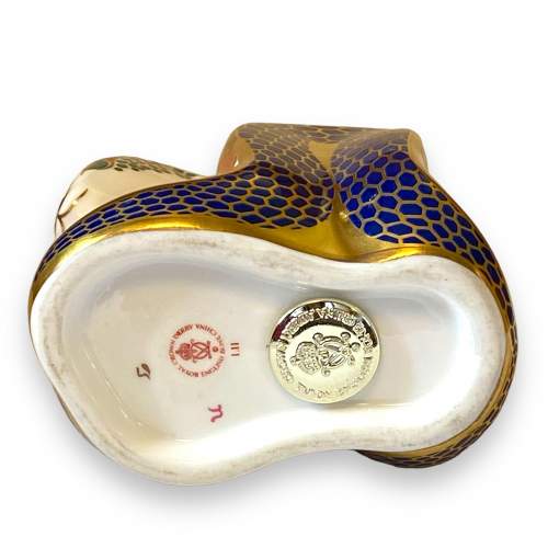 Royal Crown Derby Paperweight of a Snake image-5