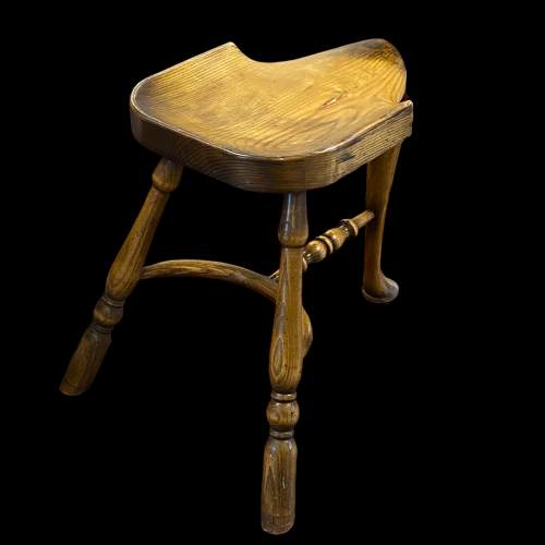 Unusual Wooden Saddle Stool image-3