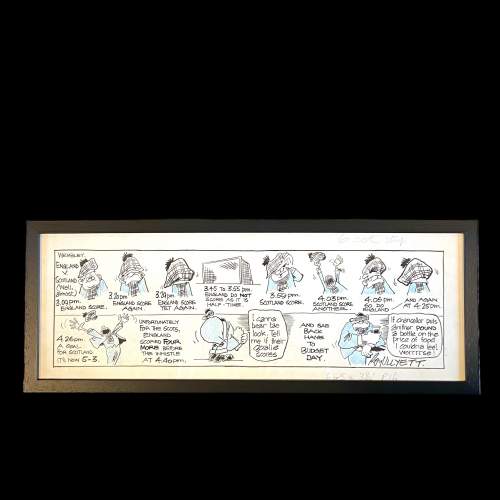 Roy Ullyett Ink and Crayon Cartoon Strip image-1