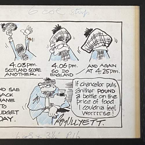 Roy Ullyett Ink and Crayon Cartoon Strip image-4