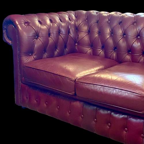 Chesterfield Leather Three Seater Sofa image-2