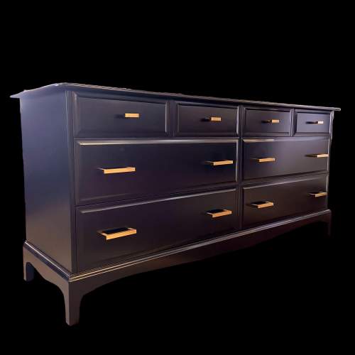 Stag Black Finished Eight Drawer Long Chest image-1