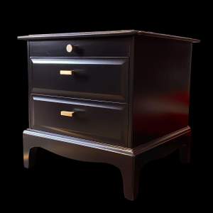 Stag Black Finished Two Drawer Cabinet with Shelf