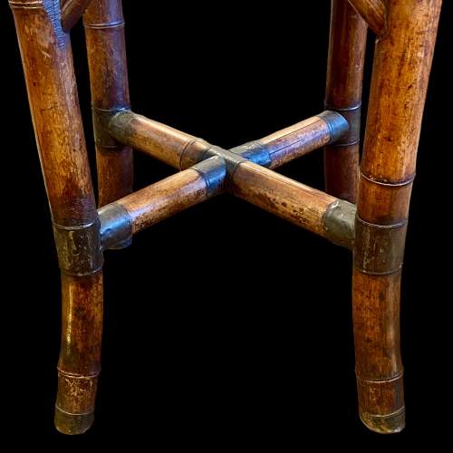Early 20th Century Tiled Top Bamboo Table image-4