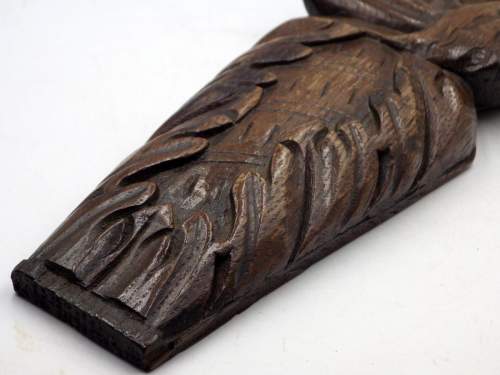 Antique 19th Century Carved Oak Figure Corbel image-6