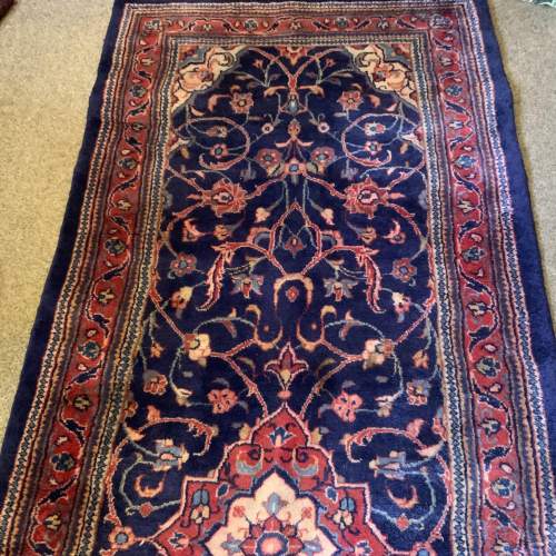 Hand Knotted Persian Runner Sarouk Single Medallion All Over Design image-1