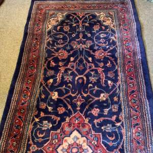 Hand Knotted Persian Runner Sarouk Single Medallion All Over Design