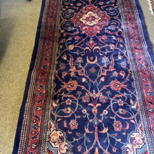 Hand Knotted Persian Runner Sarouk Single Medallion All Over Design image-6