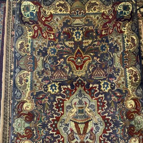 Unusual Hand Knotted Persian Rug Kashan Wonderful All Over Design image-1