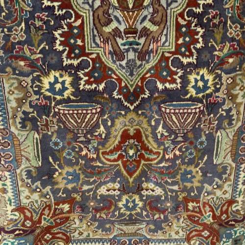 Unusual Hand Knotted Persian Rug Kashan Wonderful All Over Design image-2
