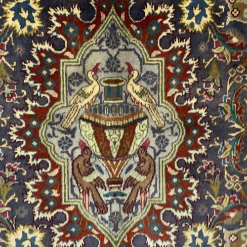 Unusual Hand Knotted Persian Rug Kashan Wonderful All Over Design image-3
