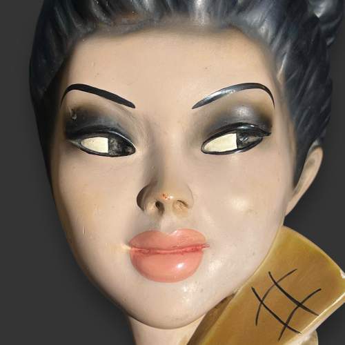 Vintage Plaster Face Plaque image-3