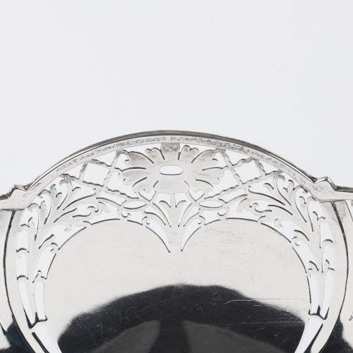 Vintage Sterling Silver Ornate Pierced Dish image-4