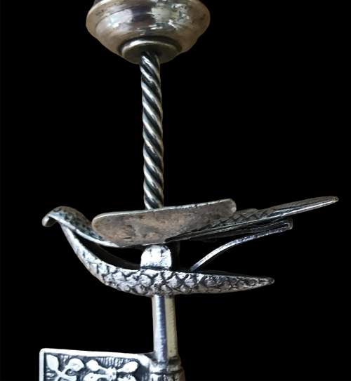 Silver Plated  Sewing  Bird  Clamp  &  Pincushion  c.1850 image-3