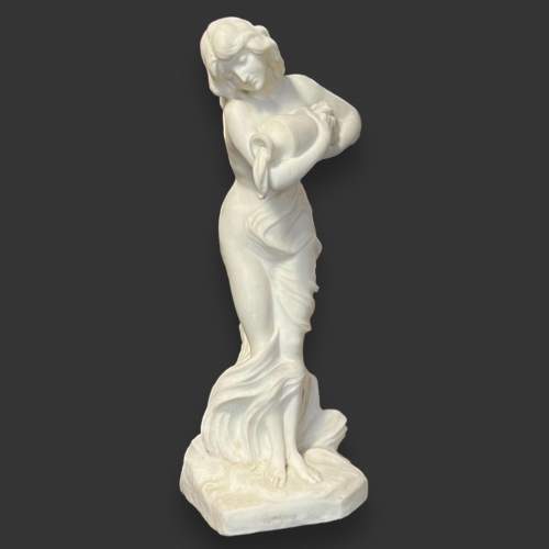 Italian Carrara Marble Nymph Figure image-1
