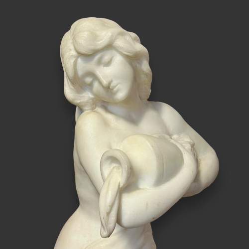 Italian Carrara Marble Nymph Figure image-3