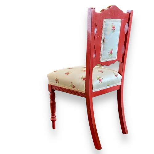 Pretty Victorian Painted and Upholstered Side Chair image-3