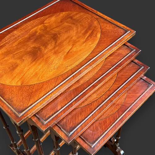 Edwardian Mahogany Quartetto Nest of Tables image-3