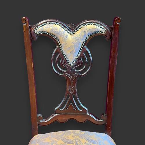 Pair of Arts and Crafts Mahogany Bedroom Chairs image-4