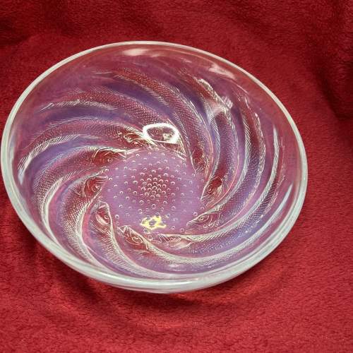 Rene Lalique Poissons Opalescent Glass Bowl dating circa 1931 image-1