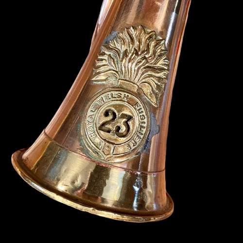 Royal Welsh Fusiliers Copper & Brass Regimental Bugle image-6
