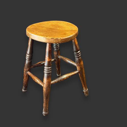 Early 20th Century Elm and Beech Stool image-1