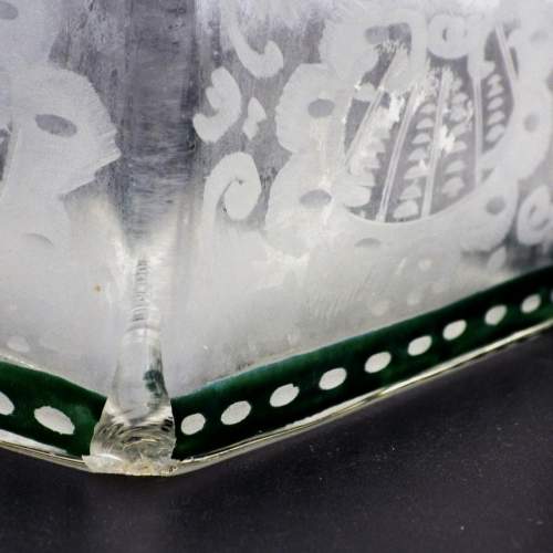 Victorian English Enamelled & Engraved Glass Bottles Bath Jars image-6