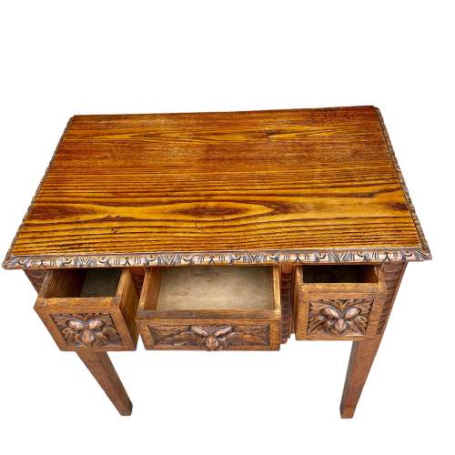 Carved Oak Side Table image-2